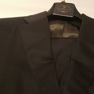 Black Pinstripe Corneliani Suit